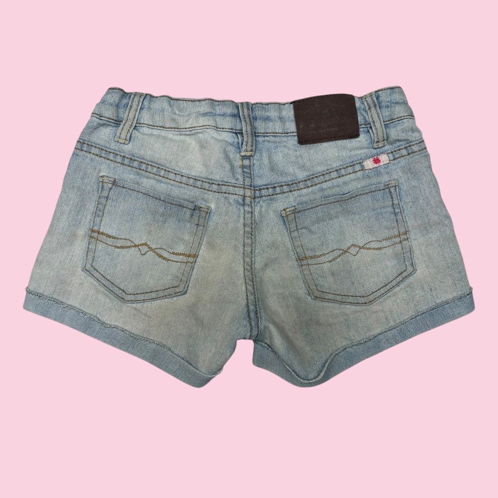 Lucky Brand Riley Short Light Wash Denim Cuffed Jean Shorts Size 8 Girl Women